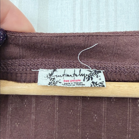 NWT✨ Free People Coffee Chat Long Sleeve Henley in Shaved Chocolate - Picture 7 of 11